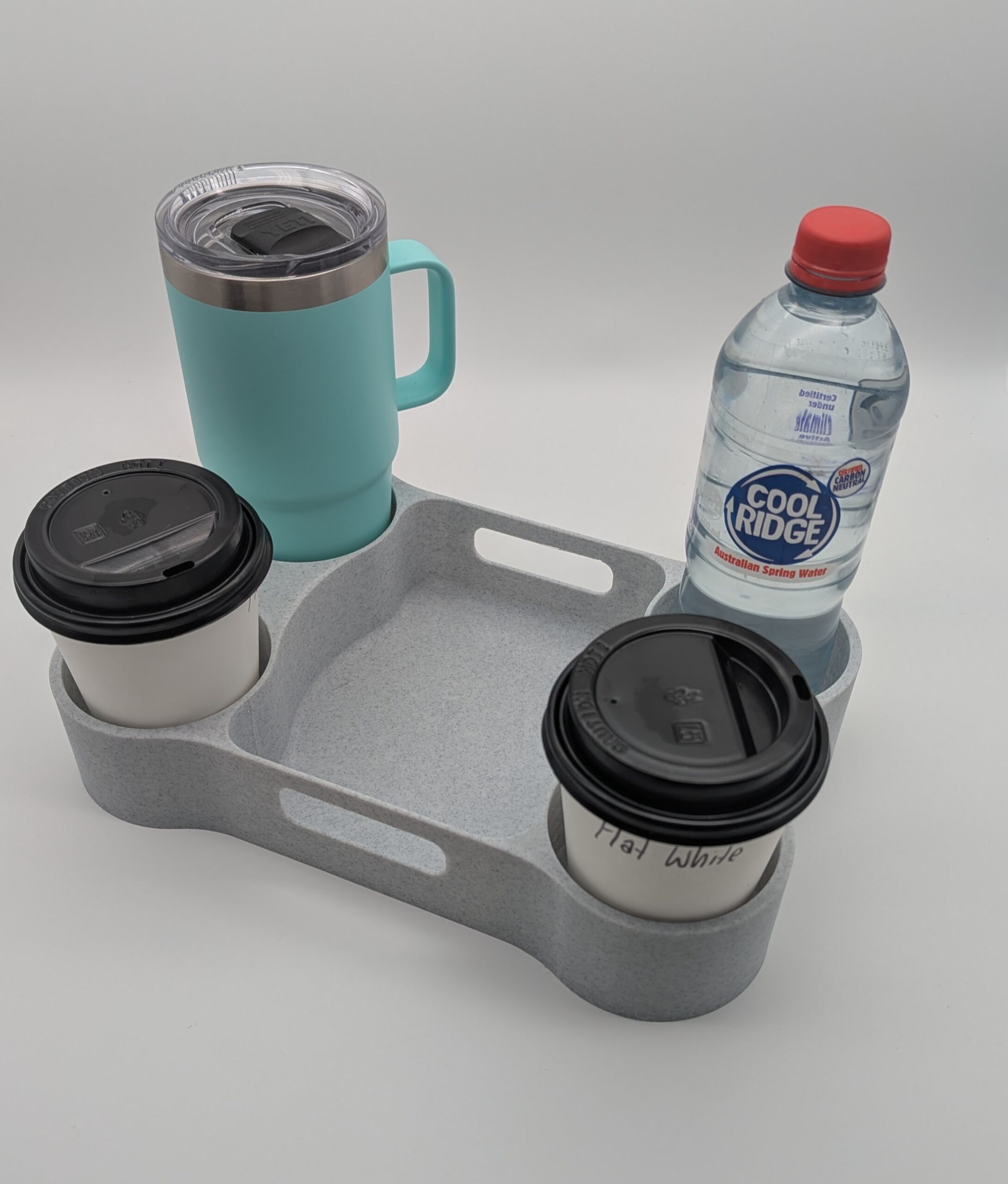 Extra Large Cup Tray – Recycled Plastic 4-Cup & Essentials Holder - Image 10