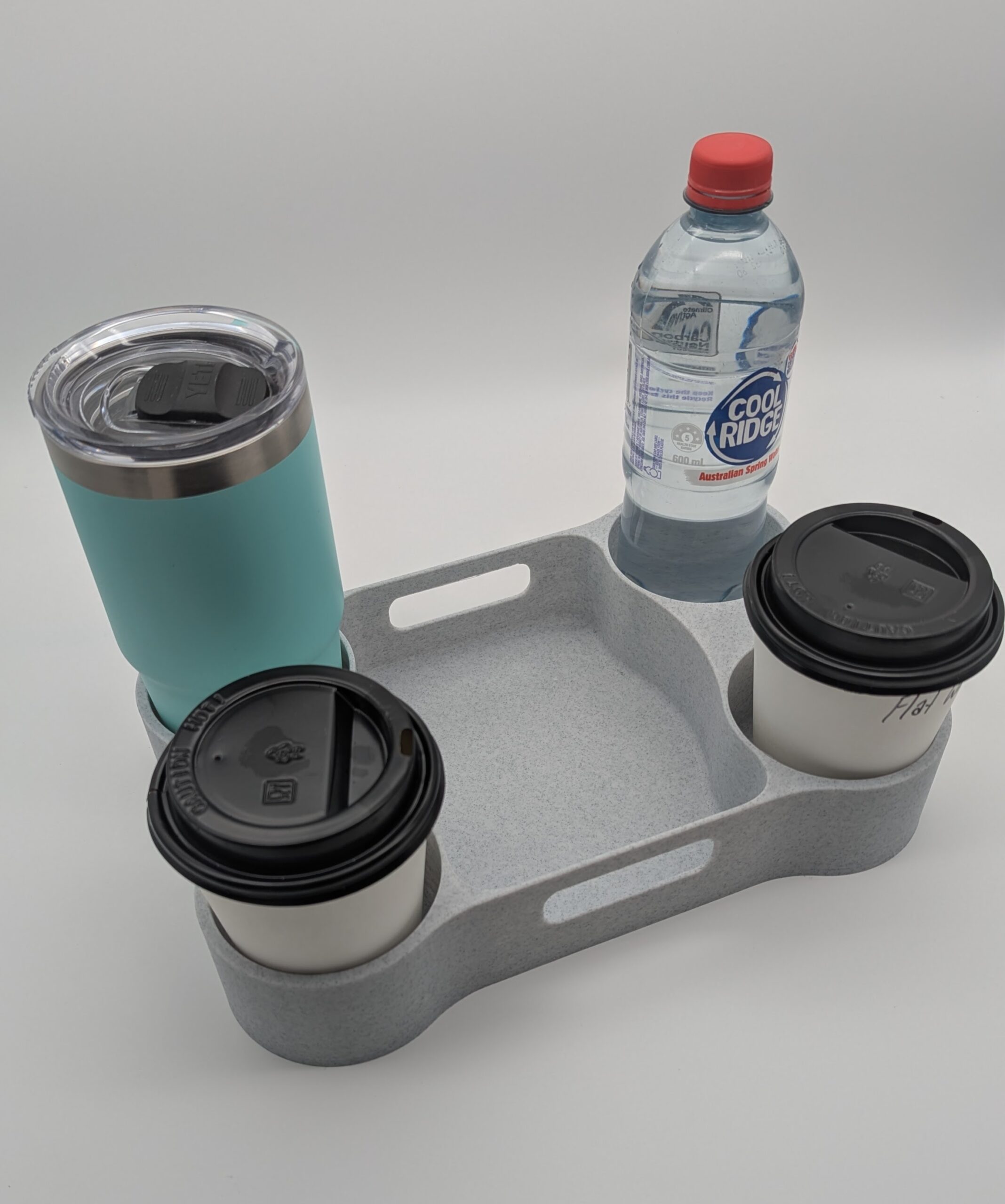 Extra Large Cup Tray – Recycled Plastic 4-Cup & Essentials Holder - Image 9