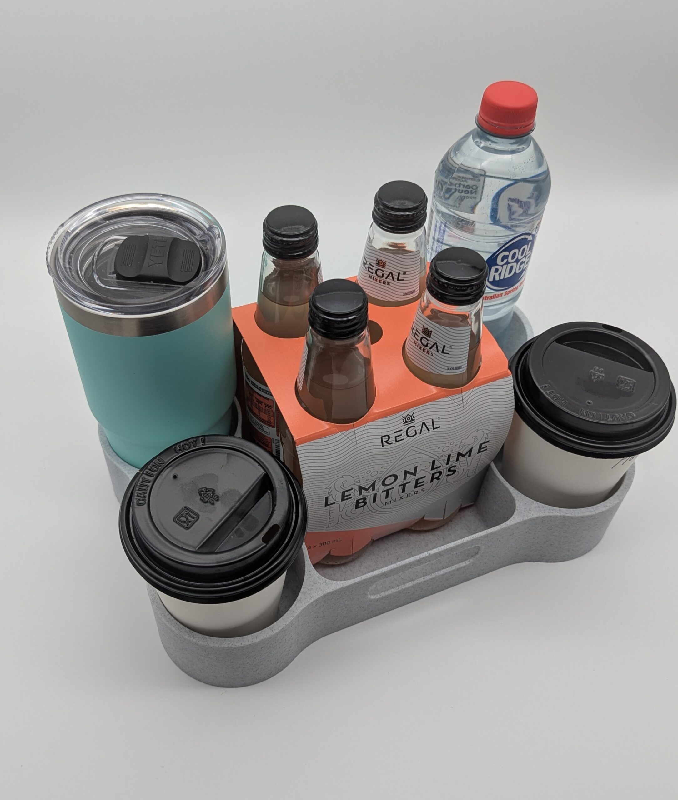 Extra Large Cup Tray – Recycled Plastic 4-Cup & Essentials Holder - Image 7