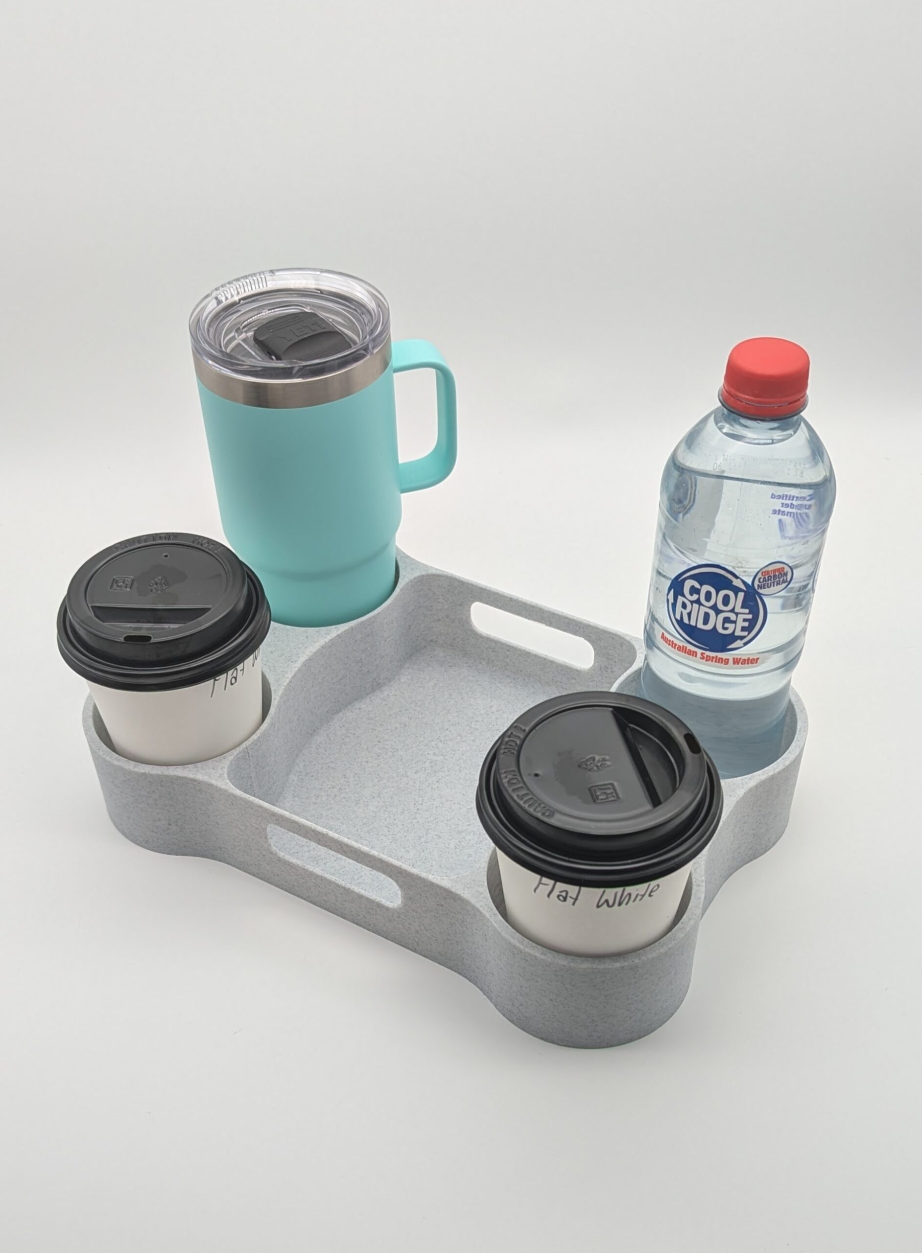 Extra Large Cup Tray – Recycled Plastic 4-Cup & Essentials Holder - Image 6