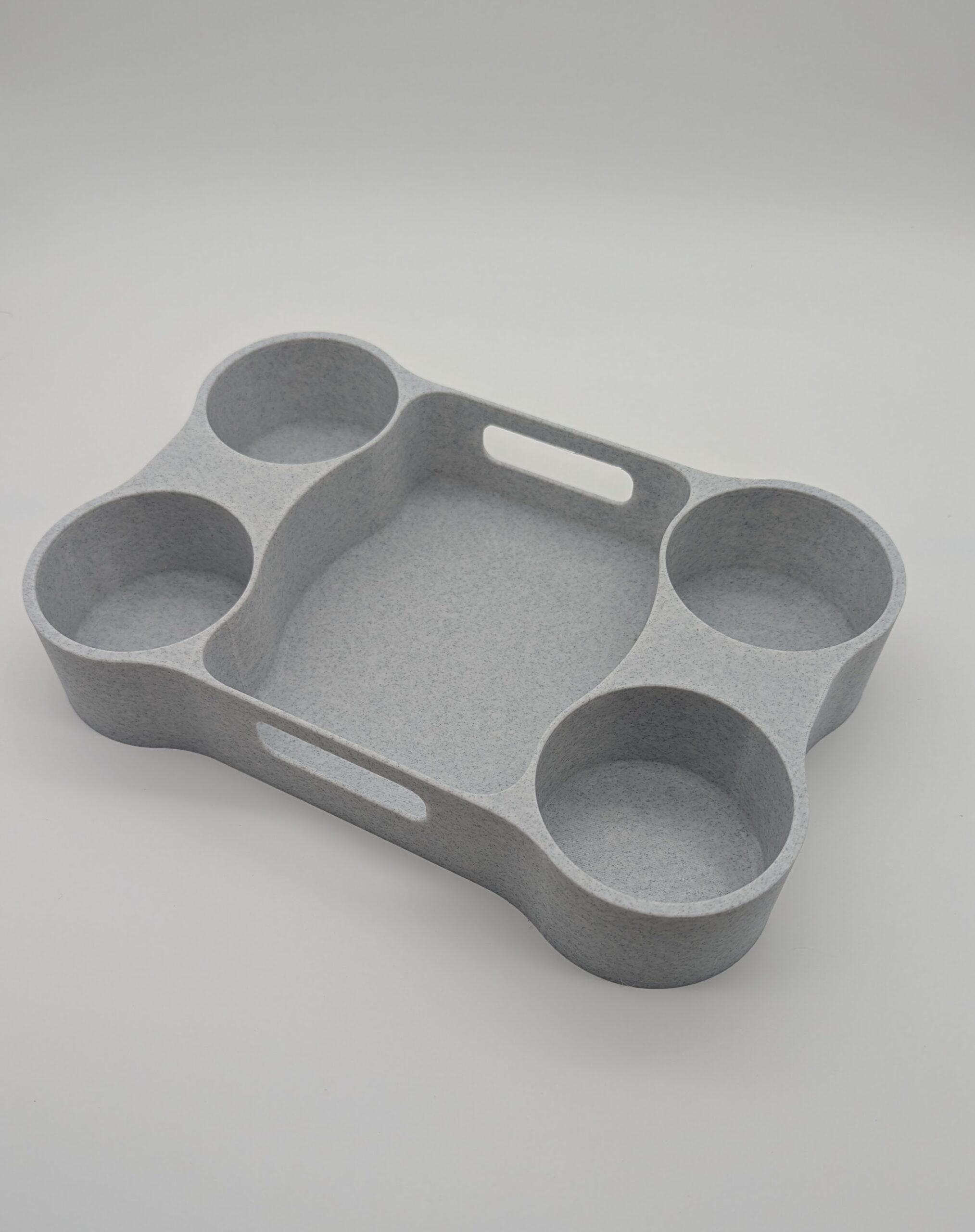 Extra Large Cup Tray – Recycled Plastic 4-Cup & Essentials Holder