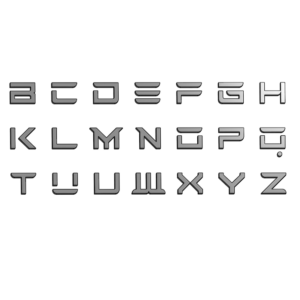 Tesla Style Font STLs for 3D Printing CNC Cutting